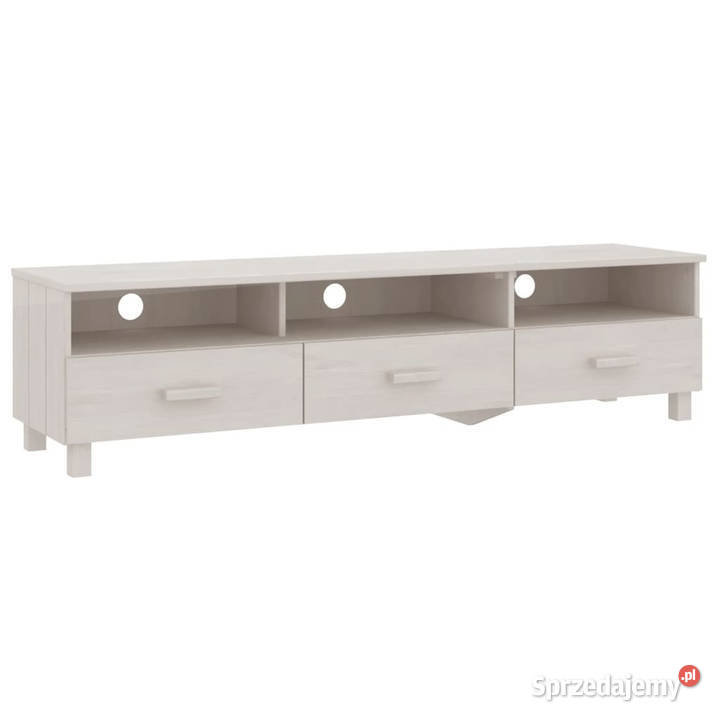 Szafka pod TV HAMAR biała 158x40x40 lite drewno Warszawa