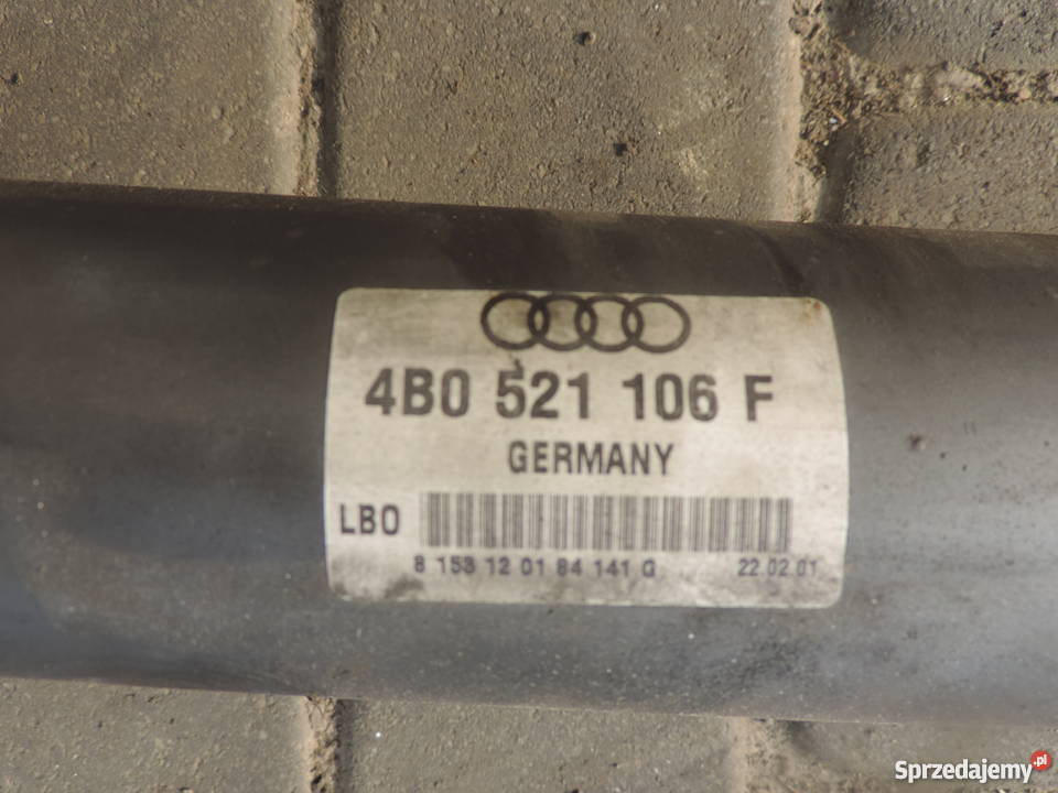 WAŁ NAPĘDOWY PĘDNY AUDI A6 C5 25TDI 180 KOMBI osobowe Nowy Sącz