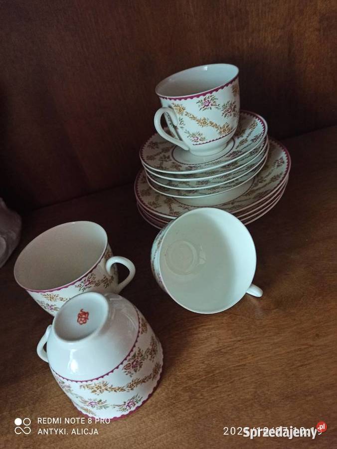 Filiżanka z talerzykiem deserowym Łomonosow