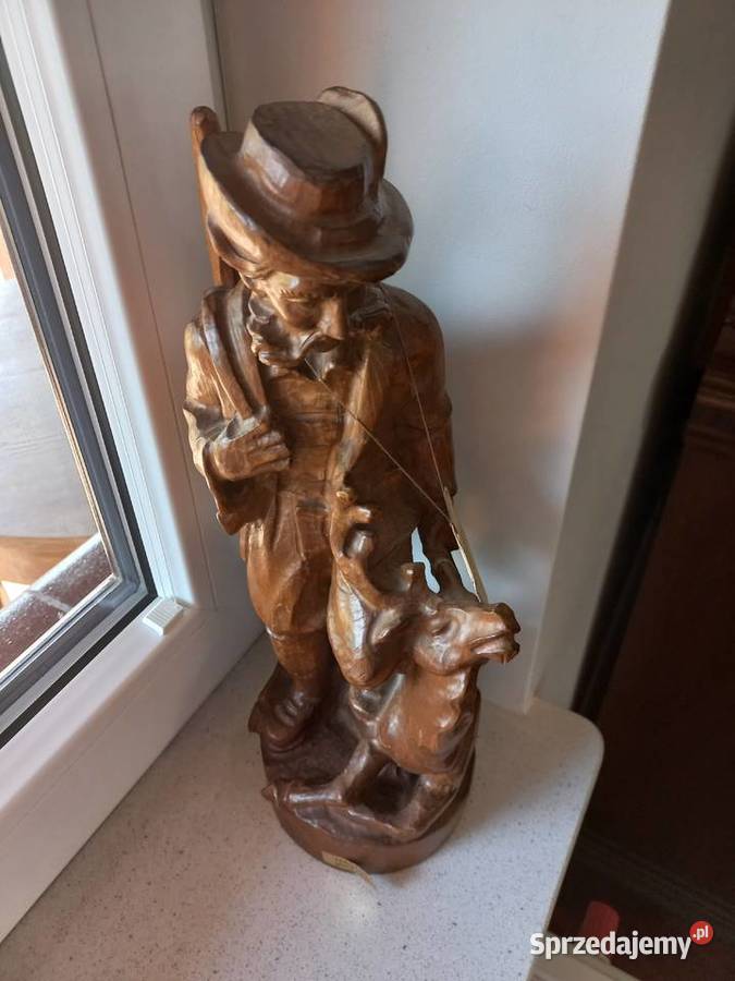 Figura myśliwego rzeźba myśliwy jeleń nowa Rękodzieło Gryfino