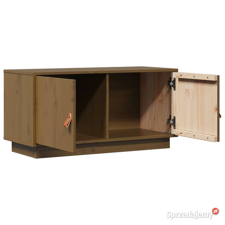 Szafka pod TV miodowy brąz 80x34x40 lite drewno Warszawa