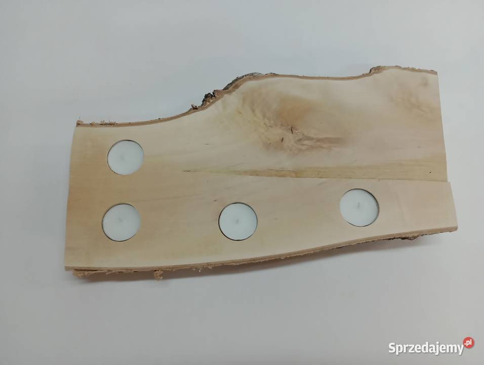 ŚWIECZNIK Z DREWNA BROZOWEGO ŚWIECZNIK TEALIGHT Żagań