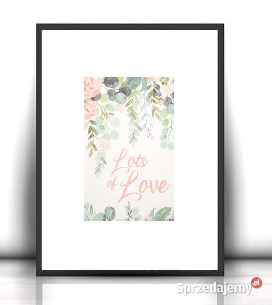pastelowy obrazek A4 love plakat 21x30 mały Dekoracje i ozdoby Gdańsk sprzedam