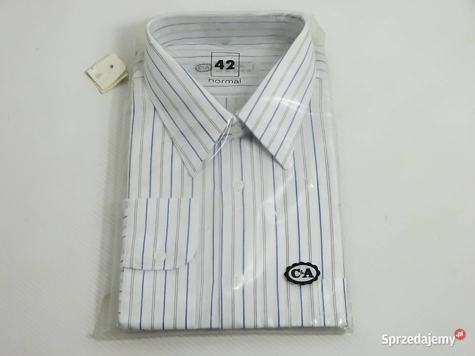 Nowa męska koszula w paski CA Rozmiar 42 LXL Rozmiar XL Moda i Styl Biłgoraj