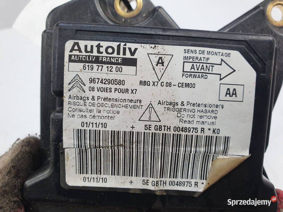 SENSOR AIRBAG CITROEN C5 9674290580 osobowe Lipno