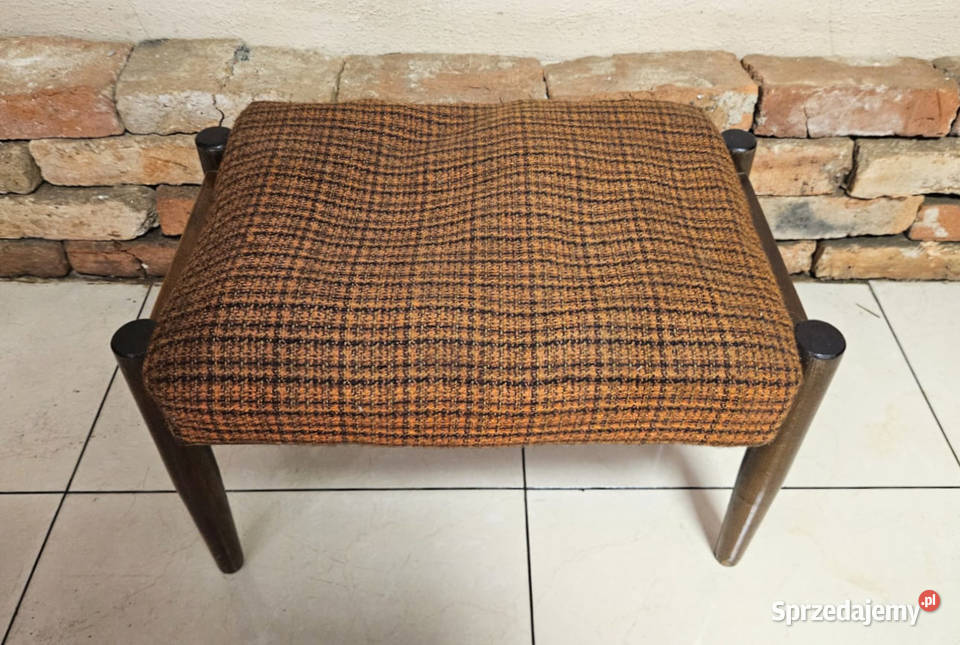 Taboret TAPICEROWANY PRL mocna konstrukcja śląskie Pszczyna sprzedam