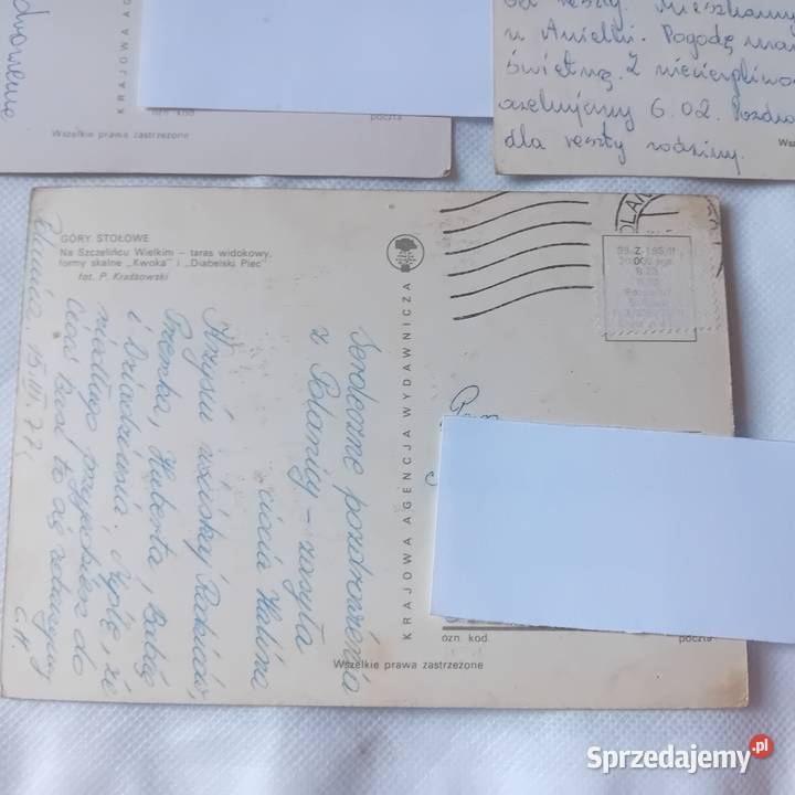 Zestaw 3 pocztówek Góry Stołowe KAW 197582 r Pocztówki i karty telefoniczne wielkopolskie Koźminek