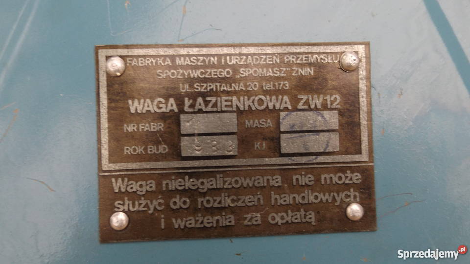 Waga Łazienkowa Spomasz Żnin IDEALNA Grodziczno