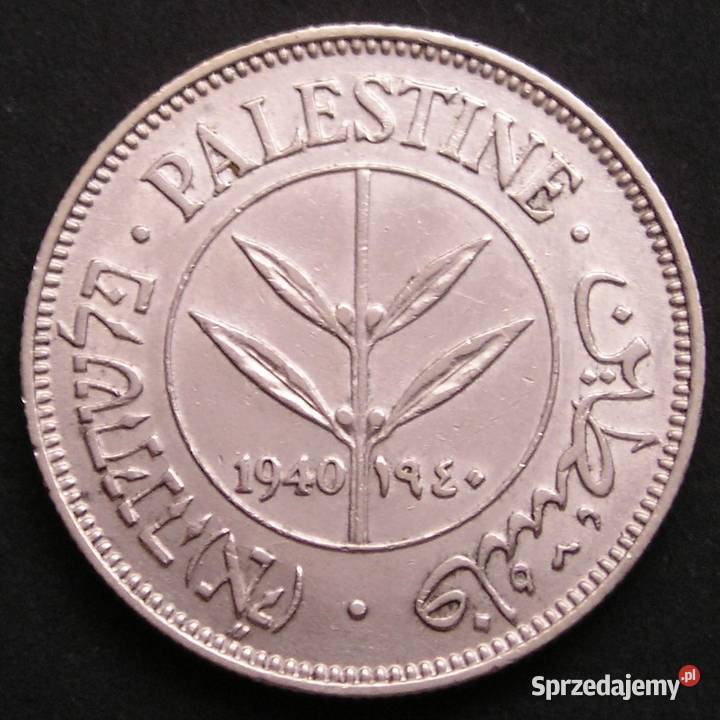 PALESTYNA 50 MILS 1940 SREBRO Łódź