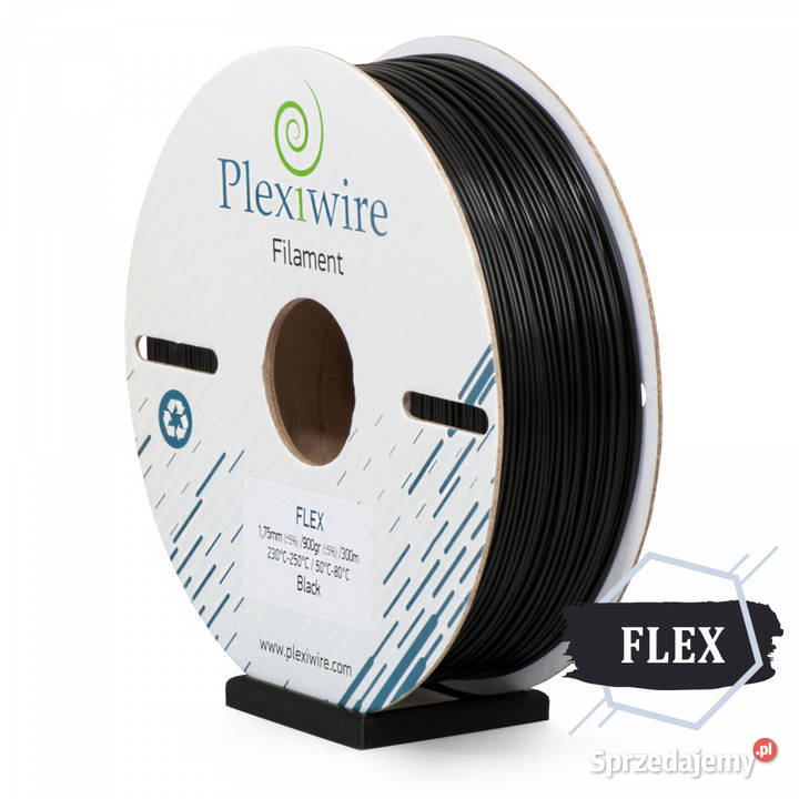 FLEX Filament TPU 90A Plexiwire 175 mm Czarny Grodzisk