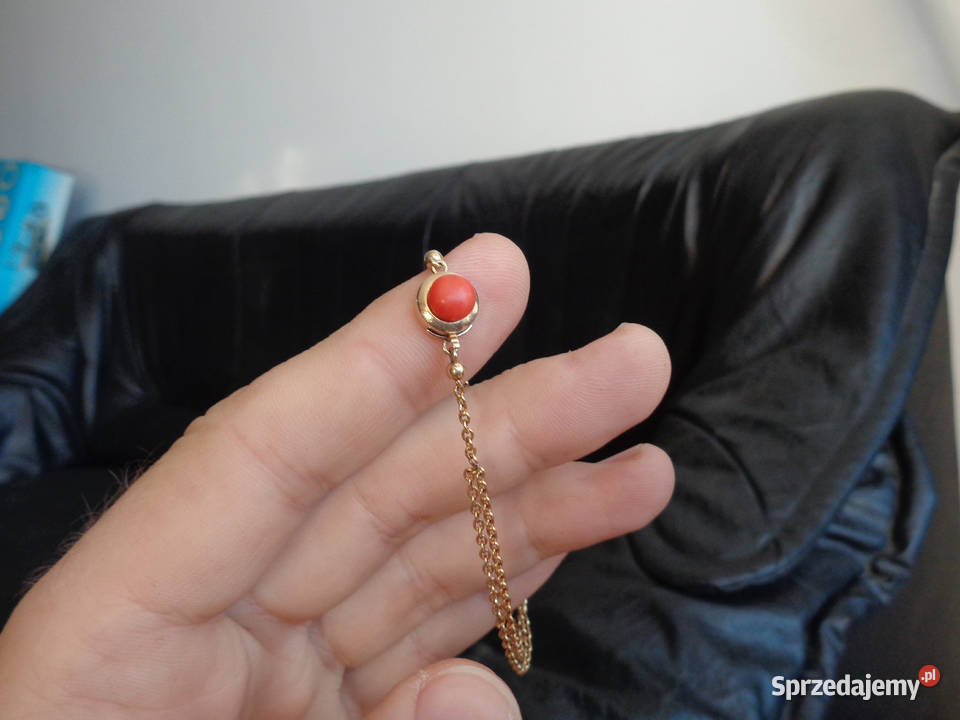 Bransoletka Złota z Koralem Bransoletki Brzeg