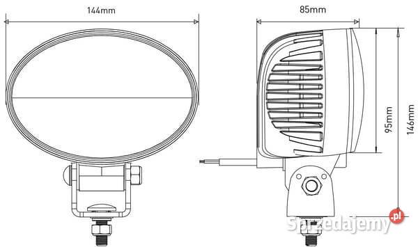 Lampa robocza LED owalna 36W 2760 lm 1030V Kamionna