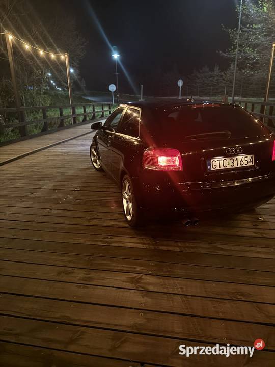 Audi A3 8P 20 FSI 2004 Czarna 6 biegów LED 300000km pomorskie