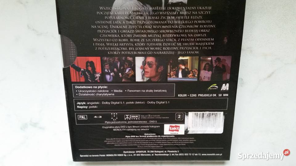W HOLDZIE MICHAELOWI JACKSONOWI dvd video Puławy