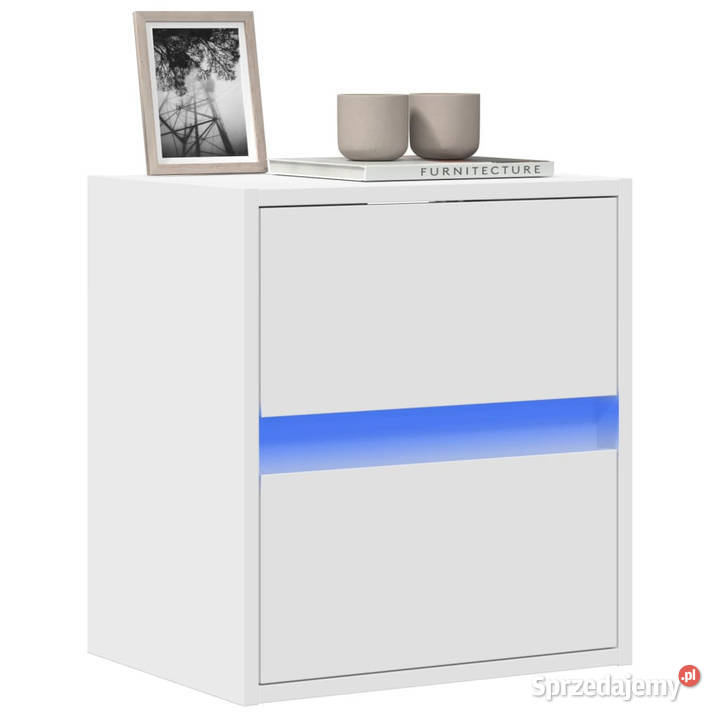 Ścienna szafka TV z LED biała 41x31x45 WM852271 RTV mazowieckie Warszawa