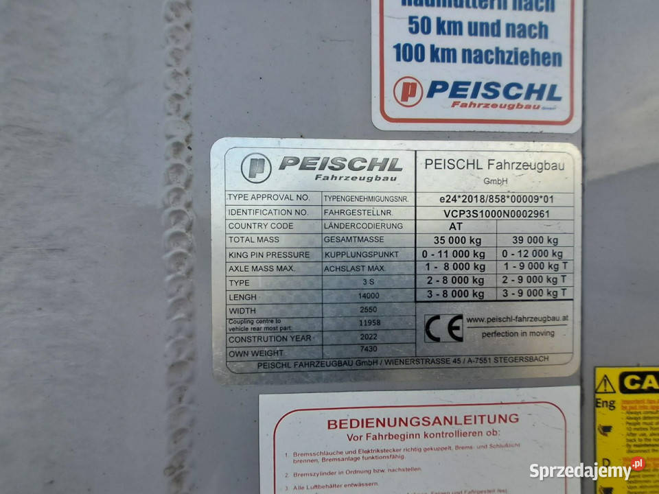 samozaładowcze Inna PEISCHL 3ESPOS Poleasingowe Komorniki