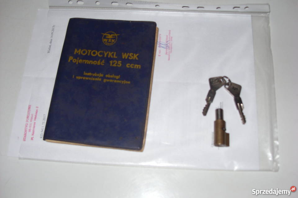 Wsk 125 dokumenty Wieluń sprzedam