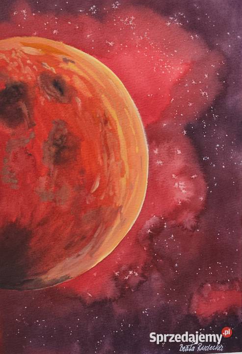 Akwarela Akwarelka Obraz pt Tam gdzie płonie Łódź