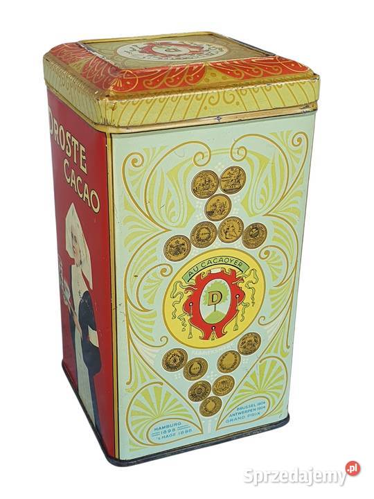 Stara metalowa puszka kakao Droste Cacao lata 70 śląskie Cieszyn sprzedam