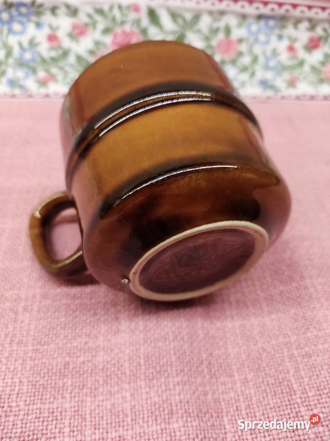 Filiżanka porcelit brązowa Tułowice Głuchołazy