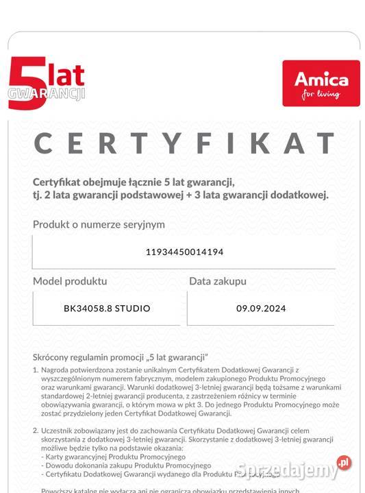 Amica BK340588 studio chłodziarko zamrażarka do zabudowy Lodówki i zamrażarki