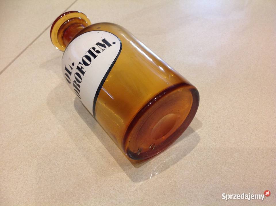 Stara Butelka Szklana Apteczna Sygnowana Szkło Nowa Sól