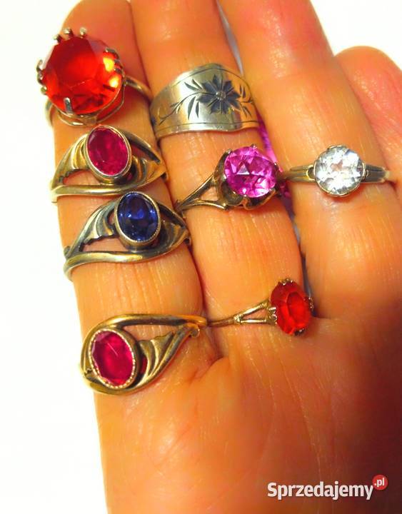 Niezapominajki z turkusem srebrny pierscionek srebrne Nowy Sącz