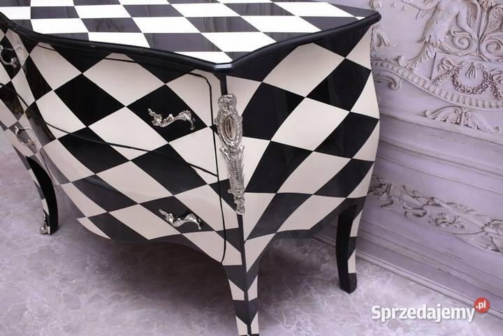 Królewska Biało Czarna Komoda Vintage Szafa Kraków sprzedam