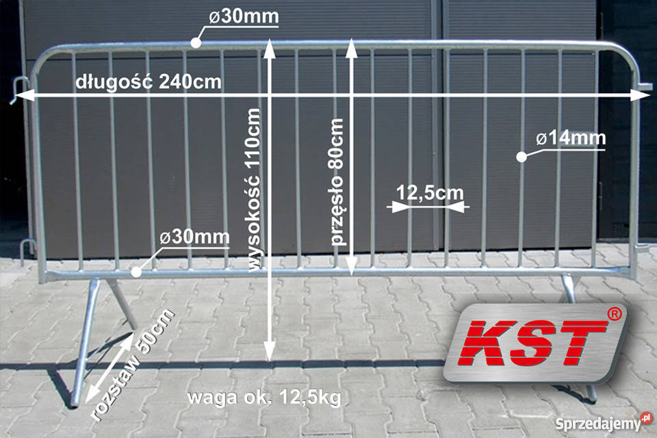 płotki barierki do ogrodzeń czasowych BHP lekkie