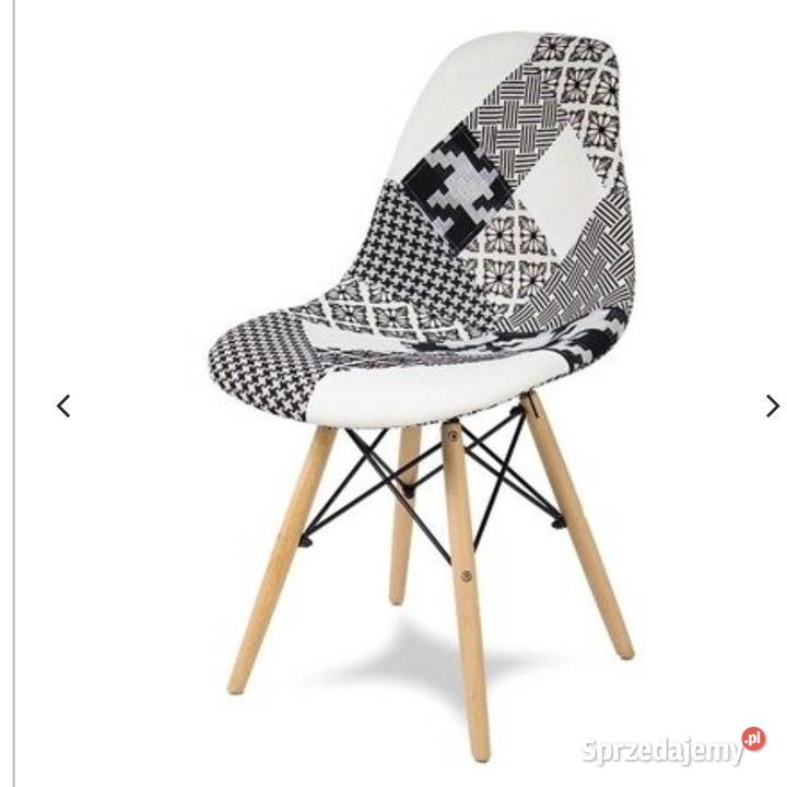 Krzesło patchwork biało czarne bądź kolorowe
