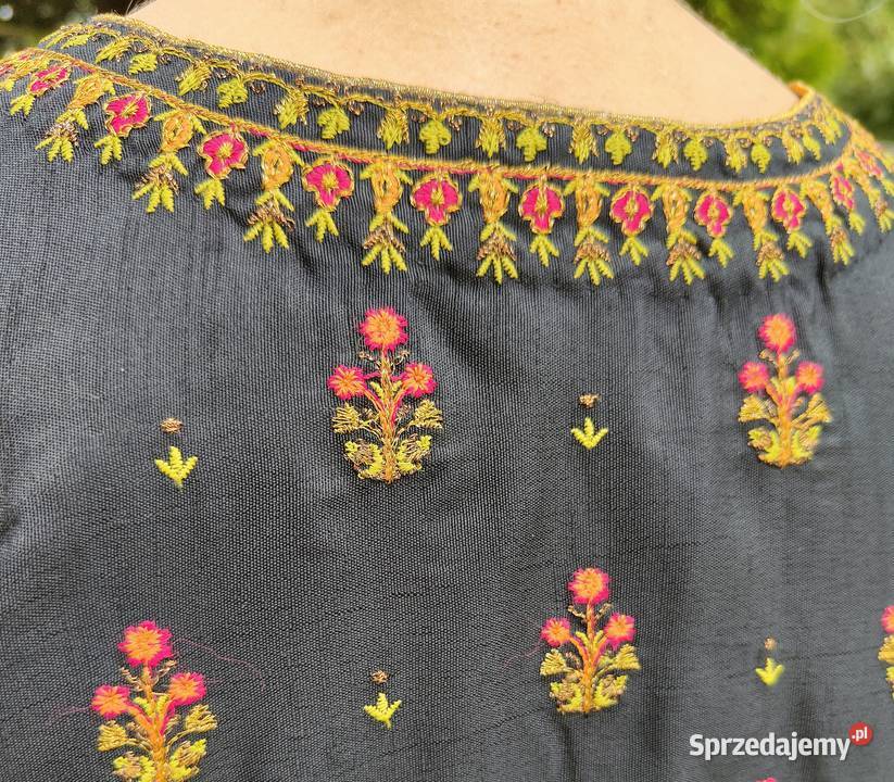 Czarna kamizelka bolerko gorset M 38 etno folk sprzedam