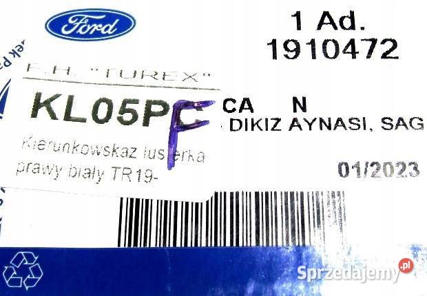 KIERUNKOWSKAZ LUSTERKA PRAWY FORD TRANSIT 2014 Oświetlenie Głogów