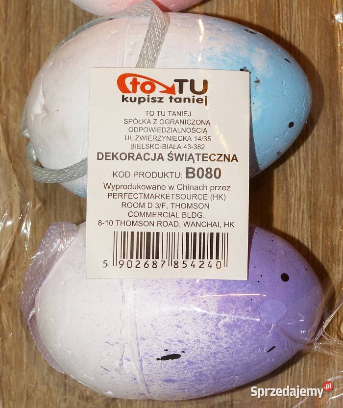 Zestaw 6 styropianowych pisanek wielkanocnych Gliwice