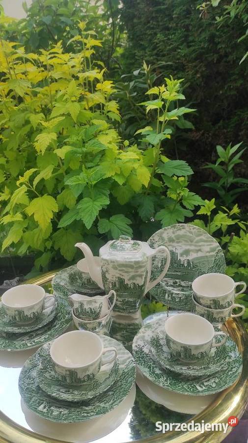 0LD ENGLANDCASTLE STORY JOHNSON BROTHERS GREEN Pabianice