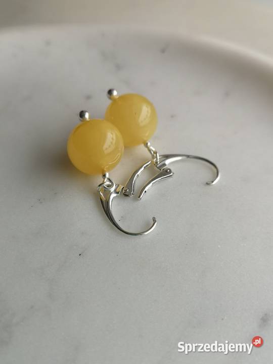 kolczyki z bursztynem srebrne Biżuteria dla Pań Mirakowo