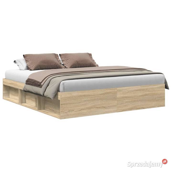 vidaXL Rama łóżka dąb sonoma 180x200 super king Warszawa