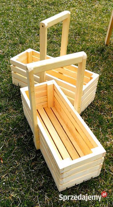 Doniczka drewniana osłonka drewniana świętokrzyskie Radków