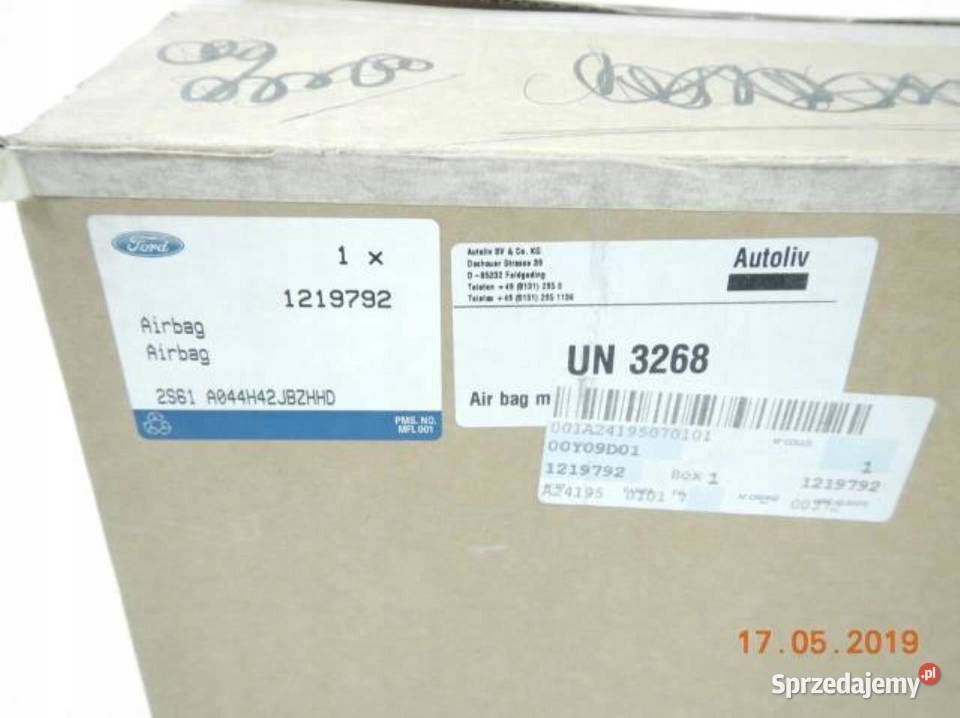 PODUSZKA PASAŻERA FORD FIESTA 0108 FUSION 0112 lubelskie