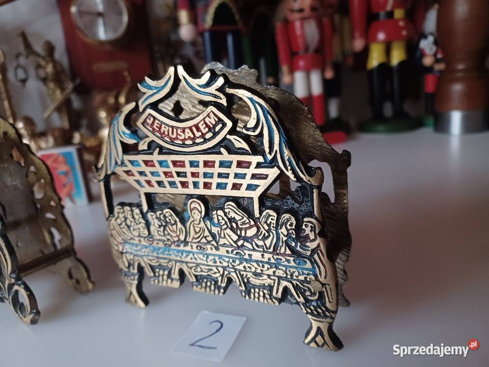 Piękny mosiężny serwetnik JERUSALEM Kolekcja wielkopolskie Poznań
