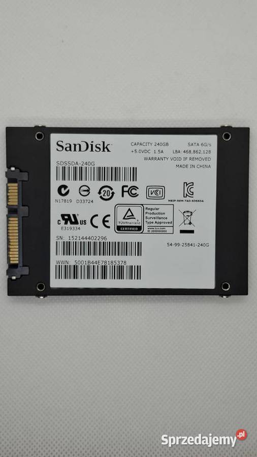 Dysk SSD SanDisk Plus 240GB Dyski Częstochowa