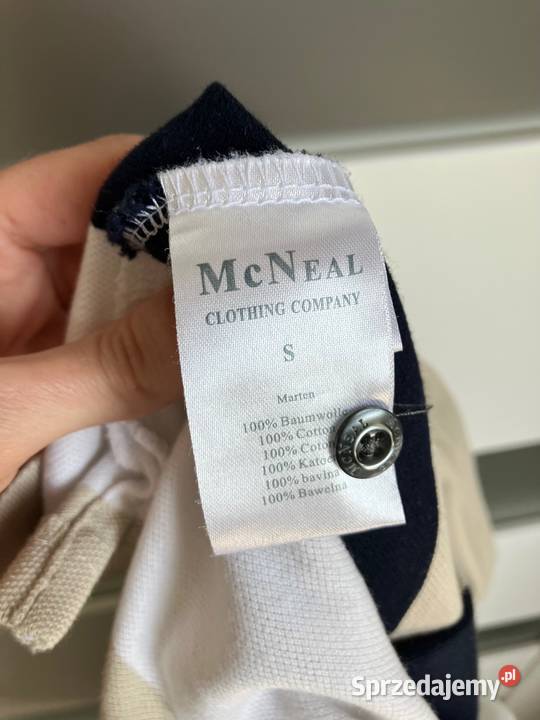 Męski tshirt koszulka polo McNeal paski bawełna Odzież codzienna Nisko sprzedam