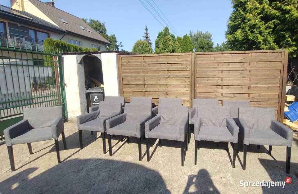 8 x krzesło IKEA Nils szary zdejmowane pokrowce Warszawa