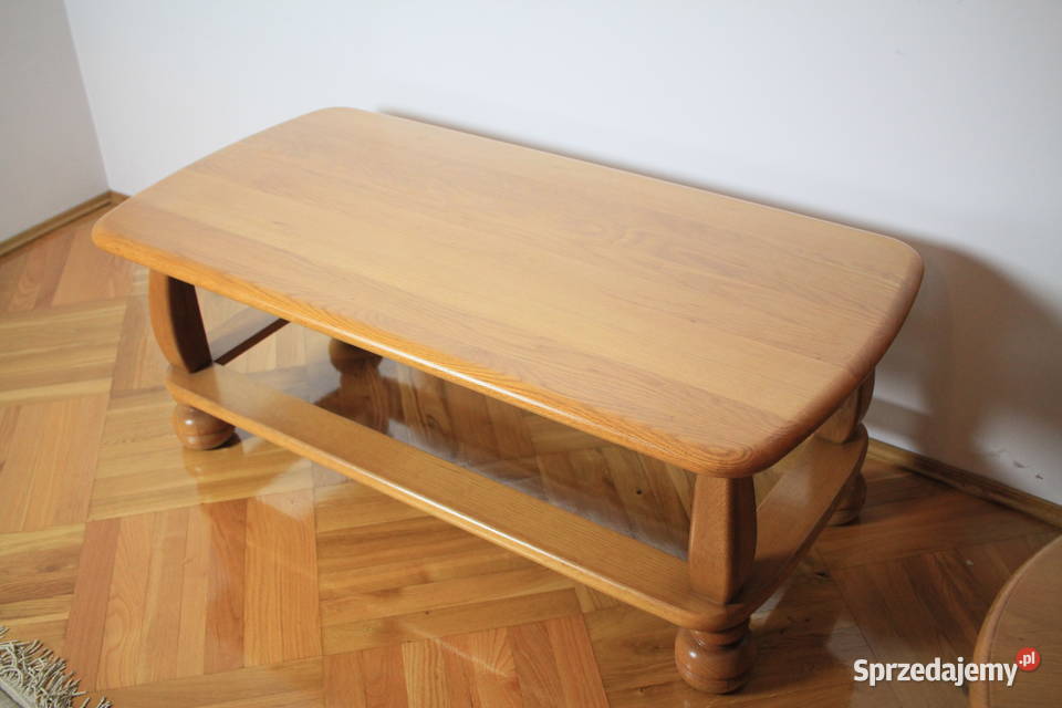 Piękny stolik dębowy 129x63 śląskie sprzedam