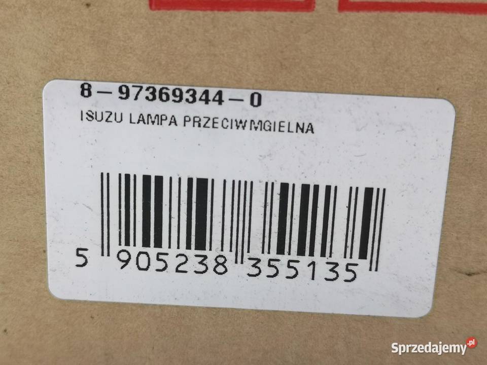LAMPA PRZECIWMGIELNA ISUZU TFRTFS EUROPE LHD osobowe
