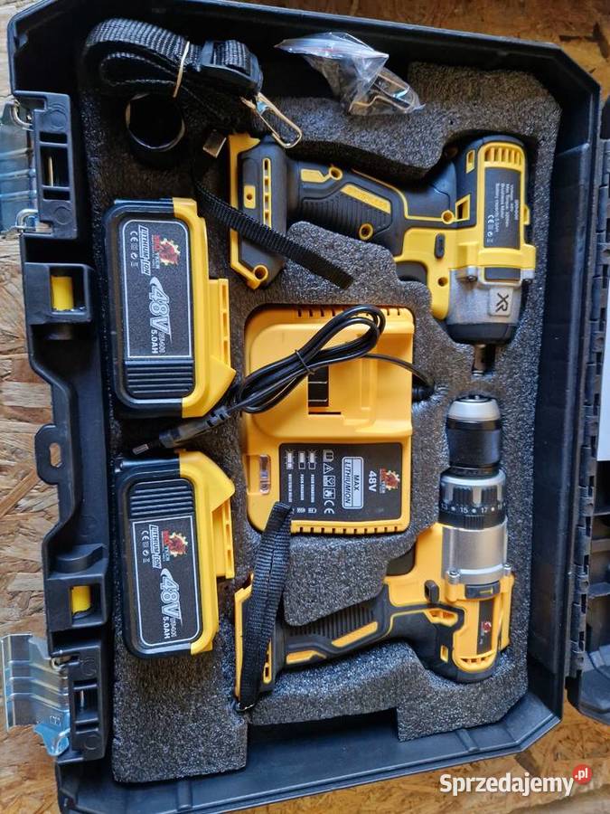 MEGA ZESTAW WKRĘTARKA AKU KLUCZ UDAROWY AKU 48V wielkopolskie Głogowa