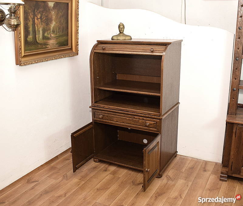 SEKRETARZYK SEKRETERA BIURKO SZAFKA KOMPUTER DĄB Świdnica