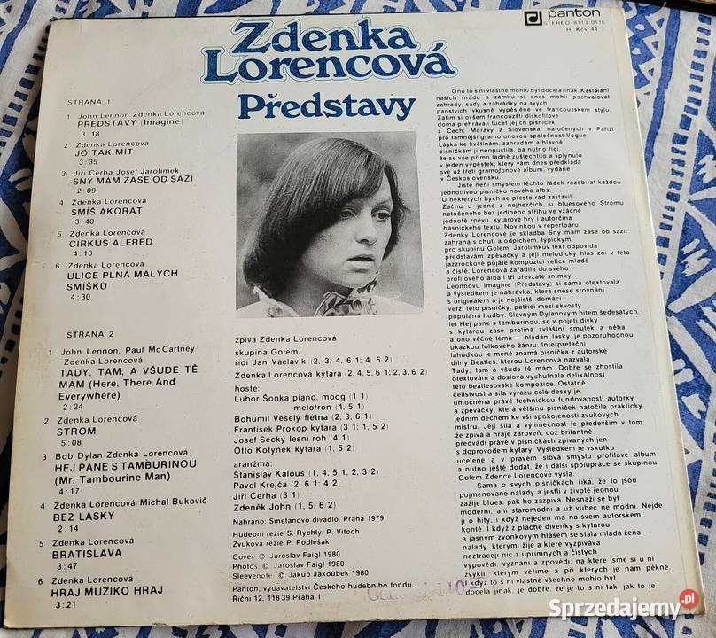 Zdenka Lorencov Predstawy płyta winylowa z roku płyta winylowa Kultura i Rozrywka kujawsko-pomorskie Chełmno