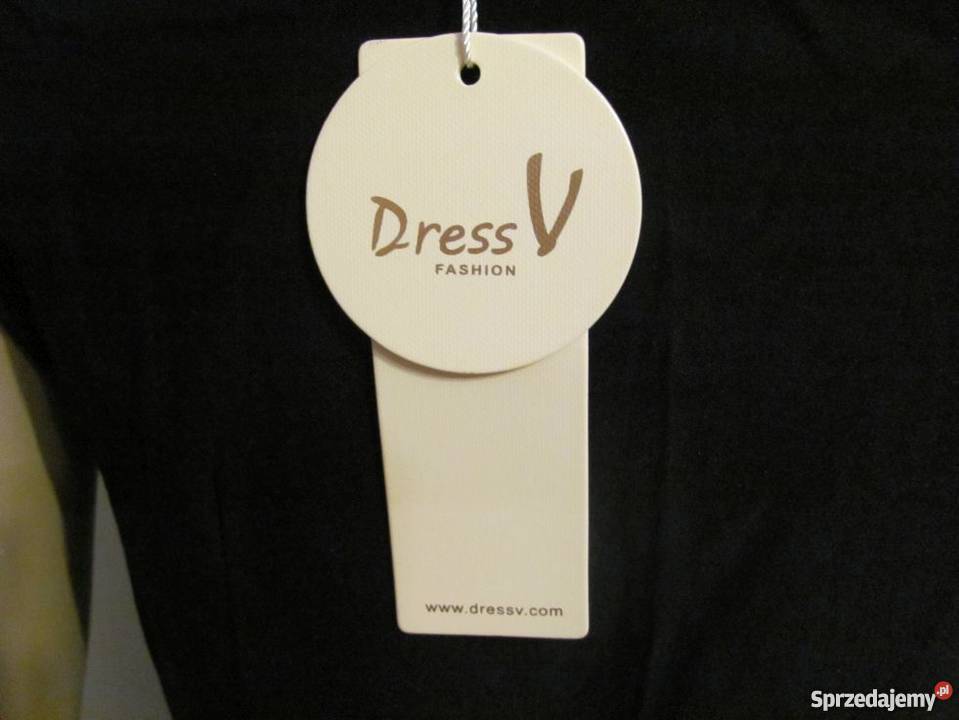 koktajlowa czarna sukienka DRESS V Zamość