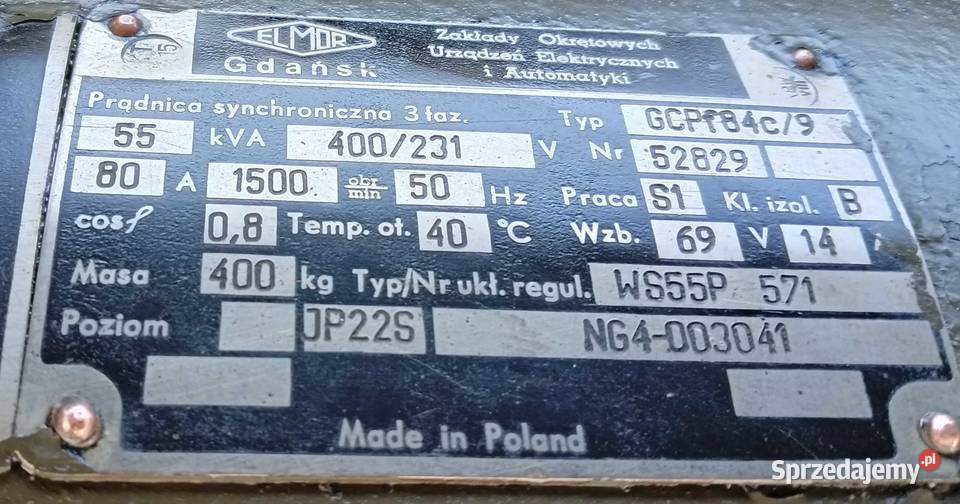 Wojskowy agregat prądotwórczy 55kVA PAD36 Pozostałe Skierniewice