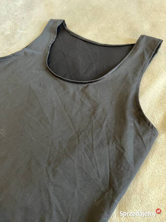 Czarna koszulka Tshirt bluzka bez rękawów Jasło